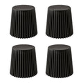 Artiss Set 4 Cupcake Bar Stools Stackable Black