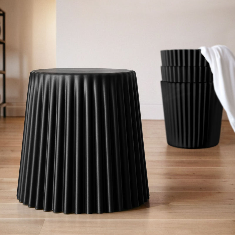 Artiss Set 4 Cupcake Bar Stools Stackable Black