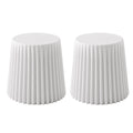Artiss 2x Bar Stools White Plastic Cupcake Design Footrest