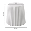 Artiss 2x Bar Stools White Plastic Cupcake Design Footrest