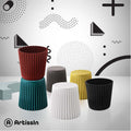 Artiss 2x Bar Stools White Plastic Cupcake Design Footrest