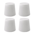 Artiss Cupcake Bar Stools Set 4 Stackable White Foot Rest