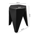 Artiss Bar Stools 2x Puzzle Plastic Seat Black Footrest