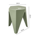 Artiss Bar Stools x2 Puzzle Plastic Footrest Green