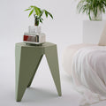 Artiss Bar Stools x2 Puzzle Plastic Footrest Green