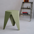 Artiss Bar Stools x2 Puzzle Plastic Footrest Green