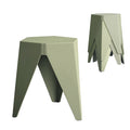 Artiss 4PC Puzzle Stackable Bar Stools Green