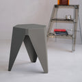 Artiss Bar Stools x2 Puzzle Grey Plastic Foot Stool