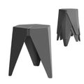 Artiss 4pc Puzzle Stackable Bar Stools Grey