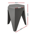 Artiss 4pc Puzzle Stackable Bar Stools Grey
