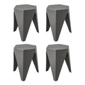 Artiss 4pc Puzzle Stackable Bar Stools Grey