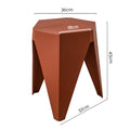 Artiss 2x Bar Stools Red Plastic Puzzle Footrest