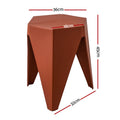 Artiss 4PC Puzzle Stackable Bar Stools Red