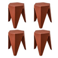 Artiss 4PC Puzzle Stackable Bar Stools Red