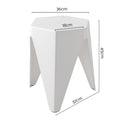 Artiss Bar Stools x2 White Plastic Puzzle Foot Stool Kitchen