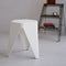 Artiss Bar Stools x2 White Plastic Puzzle Foot Stool Kitchen
