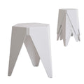 Artiss 4x Puzzle Stool Plastic Bar Stools Stackable Foot Stool Side Table White