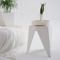 Artiss 4x Puzzle Stool Plastic Bar Stools Stackable Foot Stool Side Table White