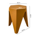 Artiss 2x Bar Stools Yellow Plastic Kitchen Dining Chair Puzzle Foot