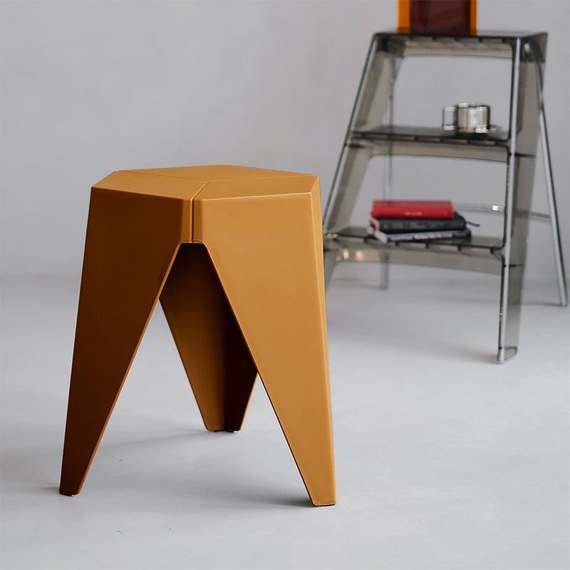 Artiss 2x Bar Stools Yellow Plastic Kitchen Dining Chair Puzzle Foot
