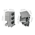Artiss Storage Trolley Bedside Table 5 Tier Cart Boby Replica Grey
