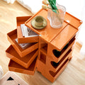 Artiss 5 Tier Storage Trolley Orange Boby Replica Cart Bedside