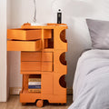 Artiss 5 Tier Storage Trolley Orange Boby Replica Cart Bedside