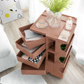 Artiss 5 Tier Storage Trolley Bedside Table Cart Pink Boby