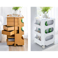 Artiss 5 Tier Storage Trolley Bedside Table Cart Pink Boby