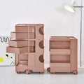 Artiss 5 Tier Storage Trolley Bedside Table Cart Pink Boby