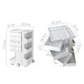 Artiss 5 Tier Storage Trolley Cart Bedside Table White