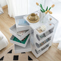 Artiss 5 Tier Storage Trolley Cart Bedside Table White