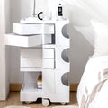 Artiss 5 Tier Storage Trolley Cart Bedside Table White
