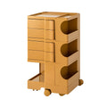 Artiss Storage Trolley 5 Tier Yellow Cart Bedside Table