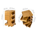 Artiss Storage Trolley 5 Tier Yellow Cart Bedside Table
