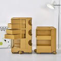 Artiss Storage Trolley 5 Tier Yellow Cart Bedside Table