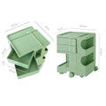 Artiss 3 Tier Storage Trolley Green Bedside Table Cart