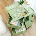 Artiss 3 Tier Storage Trolley Green Bedside Table Cart