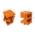 Artiss 3 Tier Storage Trolley Bedside Table Orange Cart