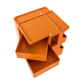 Artiss 3 Tier Storage Trolley Bedside Table Orange Cart