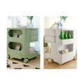 Artiss 3 Tier Storage Trolley Bedside Table Orange Cart