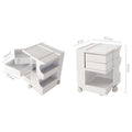 Artiss 3 Tier Storage Trolley Bedside Table White Cart