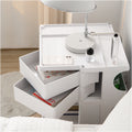 Artiss 3 Tier Storage Trolley Bedside Table White Cart