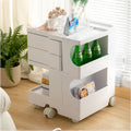 Artiss 3 Tier Storage Trolley Bedside Table White Cart