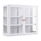 Artiss Buffet Cabinet Sideboard Wall Mounted Clear Display Storage 60cm White