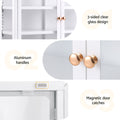 Artiss Buffet Cabinet Sideboard Wall Mounted Clear Display Storage 60cm White