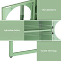 Artiss 2x Buffet Sideboard Cabinet ELLA Cupboard Storage Glass Doors Metal Green