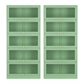 Artiss 2x Buffet Sideboard Cabinet Storage Cupboard Mesh Doors Metal ELIA Green