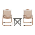 Weisshorn 3pc Camping Table Chair Set Folding Aluminium Outdoor Picnic