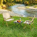 Weisshorn 3pc Camping Table Chair Set Folding Aluminium Outdoor Picnic